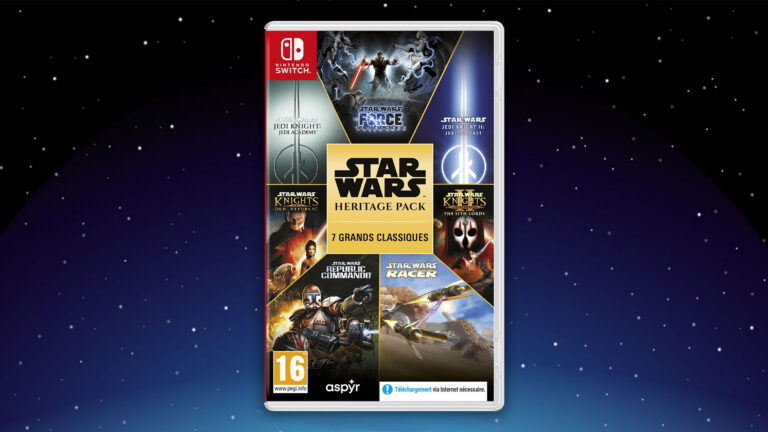 Sept jeux cultes de l’univers Star Wars sont réunis dans la compilation physique Star Wars: Pack Héritage, disponible sur Switch le 8 décembre 2023