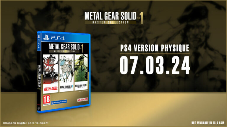 METAL GEAR SOLID: MASTER COLLECTION Vol.1 sortira en édition physique pour PlayStation®4 le 7 mars 2024